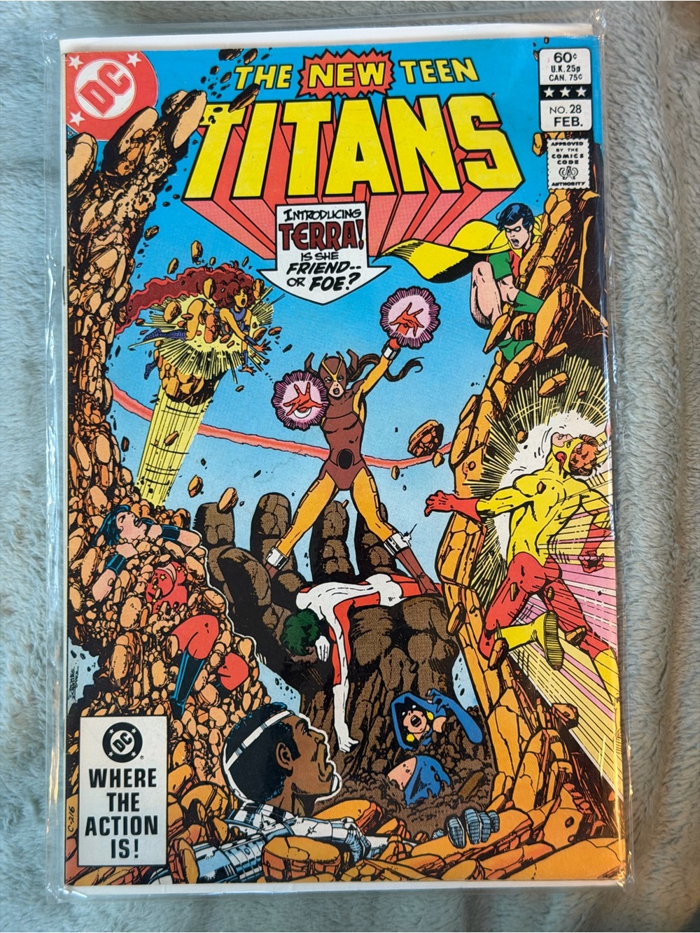 The New Teen Titans #28 Comic Book in cover